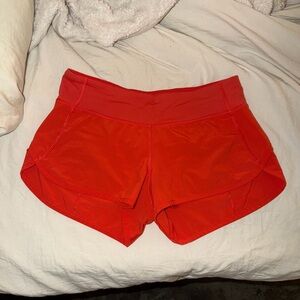 Women's Red Lululemon Athletic Shorts